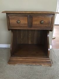 Wood Side Table With Drawer   https://ctbids.com/#!/description/share/143291
