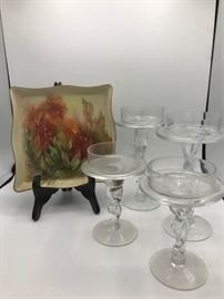 Ceramic Decorative Plate and Candle Holders https://ctbids.com/#!/description/share/143316