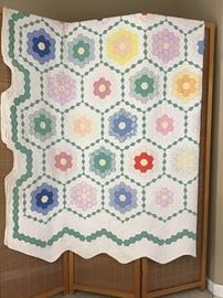Hand stitched vintage quilt. https://ctbids.com/#!/description/share/143341