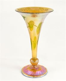 Louis Comfort Tiffany glass signed 