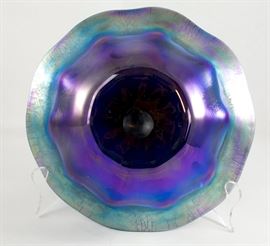 Louis Comfort Tiffany glass signed 