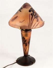 LA ROCHERE FRENCH ART GLASS CAMEO GLASS LAMP