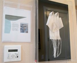 Laurie Gross. Linen fiber sculpture.