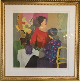 Tarkay Itzchak (1990). "Confessions". Serigraph in color on coventry paper. Signed in pencil.