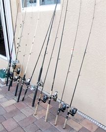 Fishing equipment rods and reels. Penn and Saint Croix Rod.