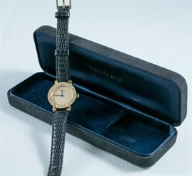 Gold Tiffany & Co Atlas women's watch.