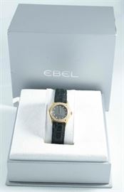 18K yellow gold Ebel watch.