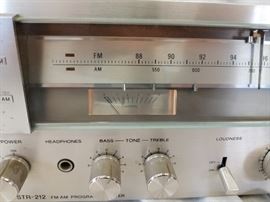 Vintage Sony STR-212 FM-AM Program Receiver. Approximate dimensions are 16" X 10.5" D X 5.5" H.