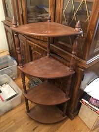 Vintage wood Corner shelf