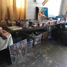 VHS, DVD’s, cds
Vintage latch Hook Eagle rug 