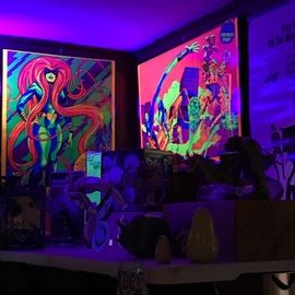 Groovy vintage Glow in the dark posters!!!