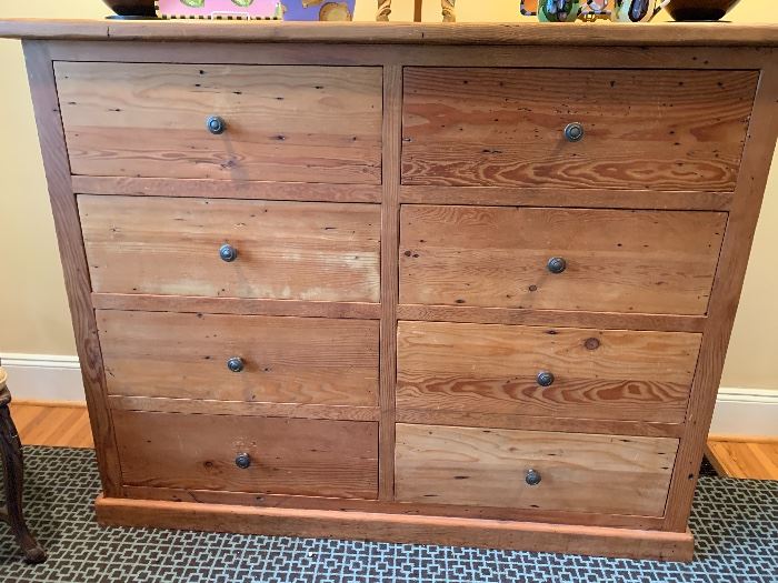 Rustic pine 8 drawer chest. Great piece!!