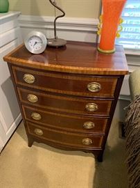Mahogany banded Councill nightstand/chest...we have a pair
