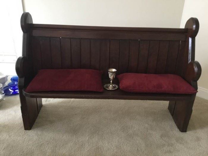 Antique House of Worship Bench and Chalice