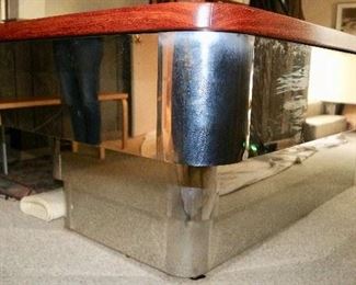 Chrome +Rosewood Pool Table