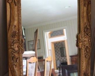 Carved giltwood vintage mirror