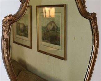 Vintage carved giltwood mirror