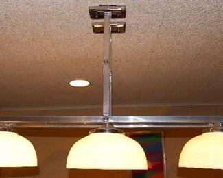 midcentury chrome pendant fixture