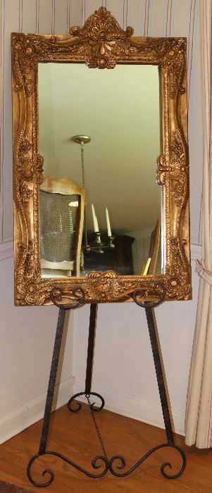 Ornate giltwood carved mirror