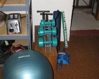 Exercise equipment / ball / weights 