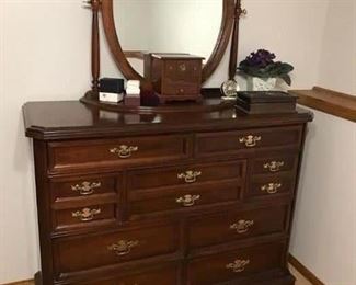 Dresser and mirror