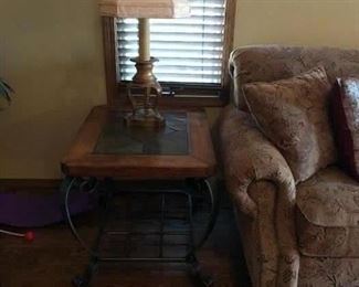 2 end tables with matching coffee table