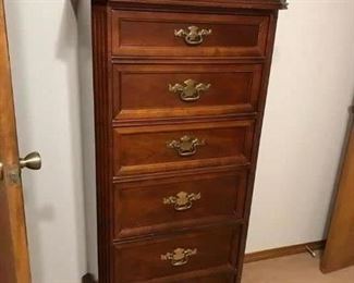 very nice tall boy chest of drawers