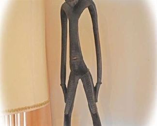 Ceremonial Carving of African Man - Burkina Faso African Bentwood Carving