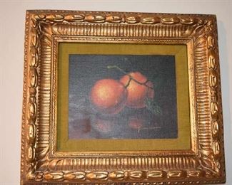 Framed Signed Still Life Oil Painting