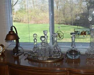 Top of Buffet Crystal Decanters