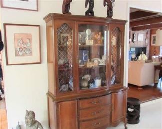 China Cabinet with Collectibles