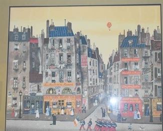 City Street Scene by Well Known Artist Michel DeLacroix