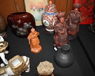 Asian Figurines, Ginger Jar, Covered Jar