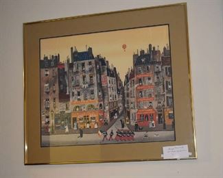 City Street Scene by Known Artist Michael DeLacroix