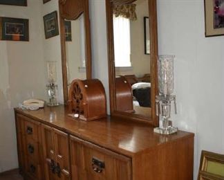 Dresser, Radio and Crystal Lamps