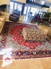 EXQUISITE RED HAND-WOVEN PERSIAN TABRIZ RUG-(157"L x 122”W)