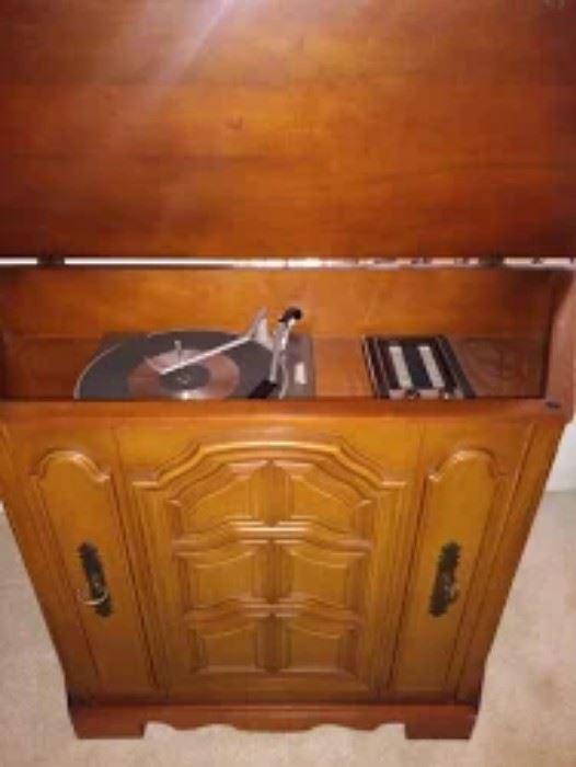 Old Cabinet Record Player stereo