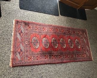 Small soft Pakistani Bokhara entry rug