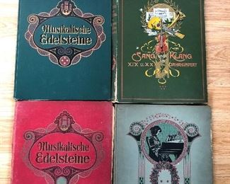 Vintage German sheet music books