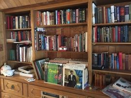 Lots of books and vinyl.