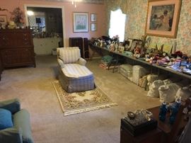 HUGE bedroom full of pretty things.