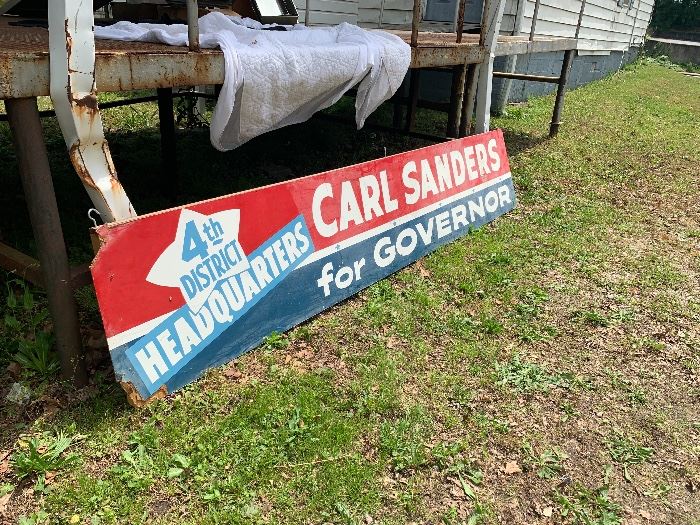 Fantastic political sign. Ga governor Carl Sanders