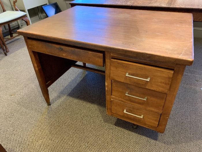 Vintage oak wooden desk