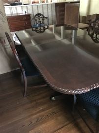 80 X 48 oval dining (inc 2 leaves)