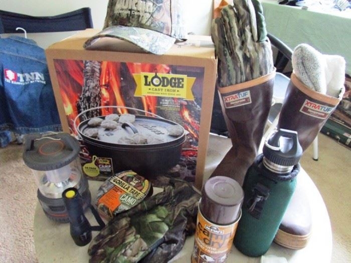 All kinds of camping and hunting gear