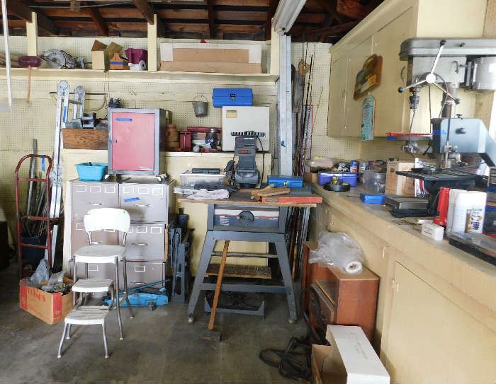 PACKARD Press Drill and CRAFTSMAN Table Saw