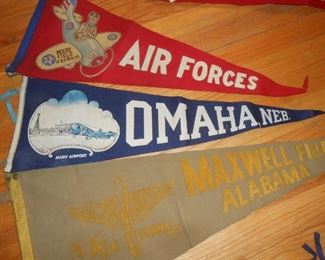 Moody Field, Georgia Air Forces, Army Airport Omaha, Neb, Maxwell Field, Alabama banners