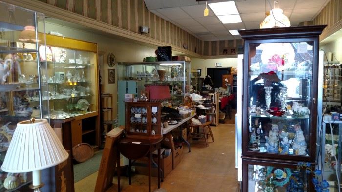 A view of the shop showing some of the Display Cabinets