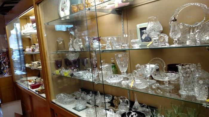 Lots of Crystal and Cut Glass still available