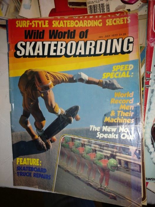 Vintage skateboarding magazines.